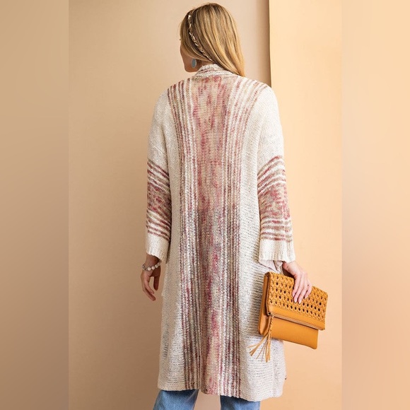 NWT Boho Long Knit Cardigan - Picture 3 of 4